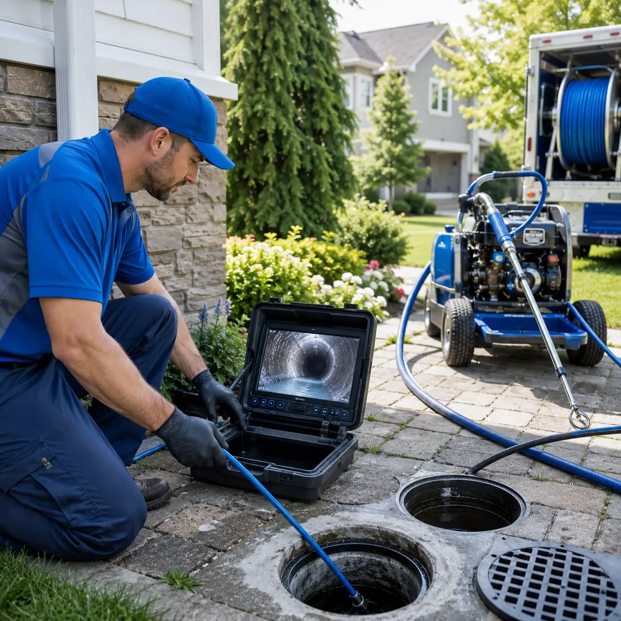 Outdoor drain cleaning professionals serving Easton, ME
